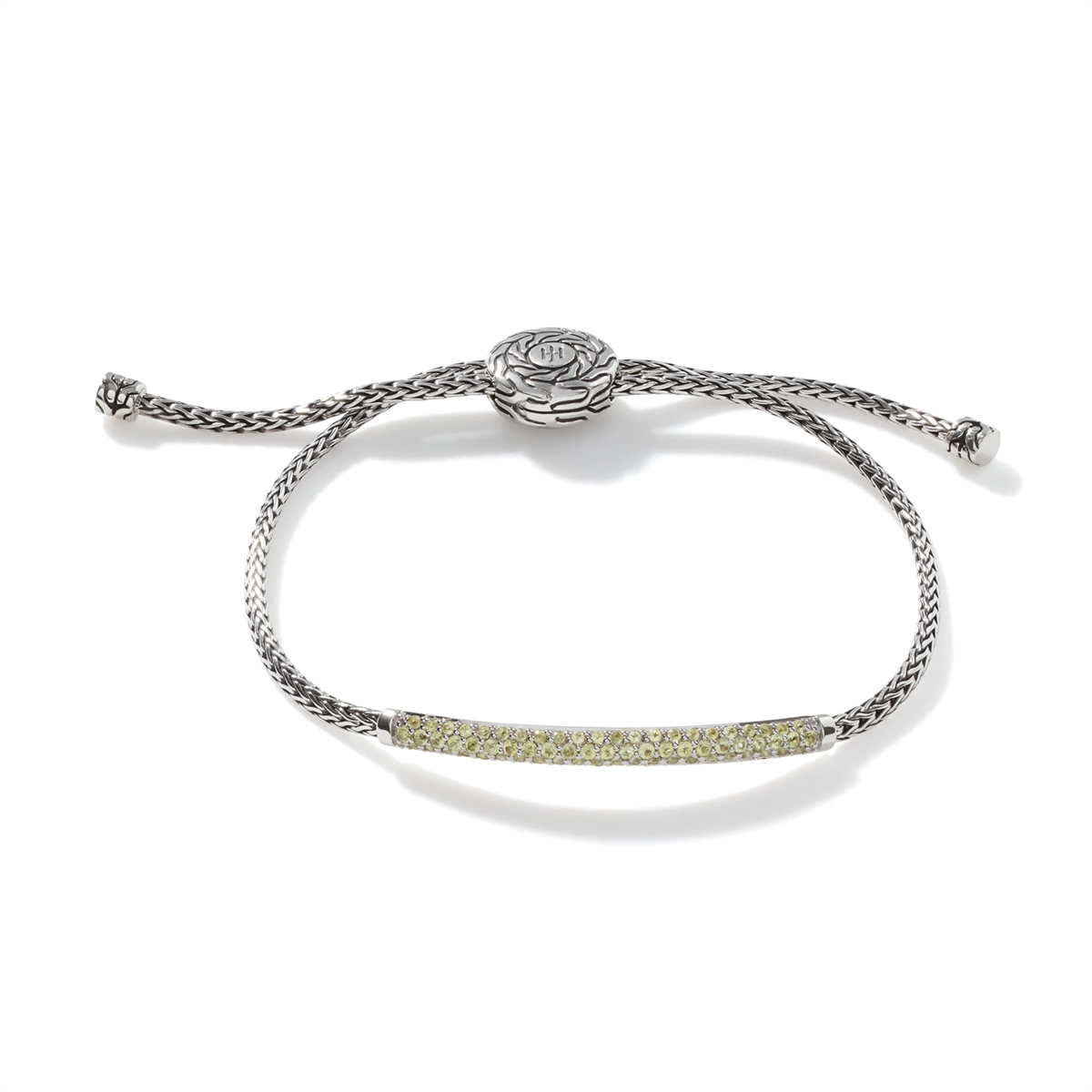 John Hardy Classic Chain Sterling Silver Mini Pull Through Bracelet with Peridot