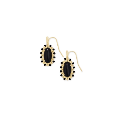 Kendra Scott Lee Beaded Drop Earrings - Black Obsidian