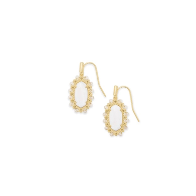 Kendra Scott Lee Beaded Drop Earrings - White Mussel