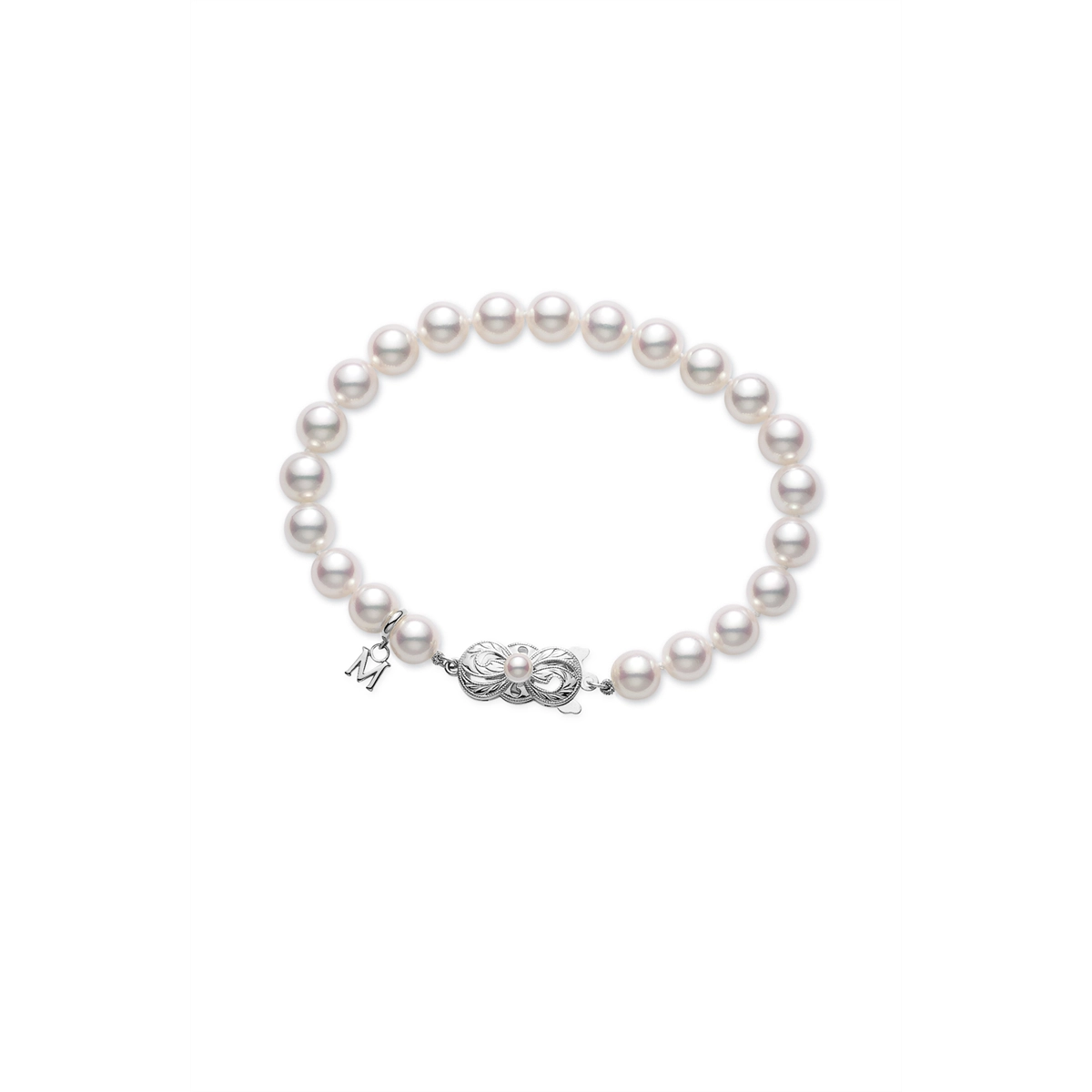 Mikimoto 18K White Gold Pearl Bracelet