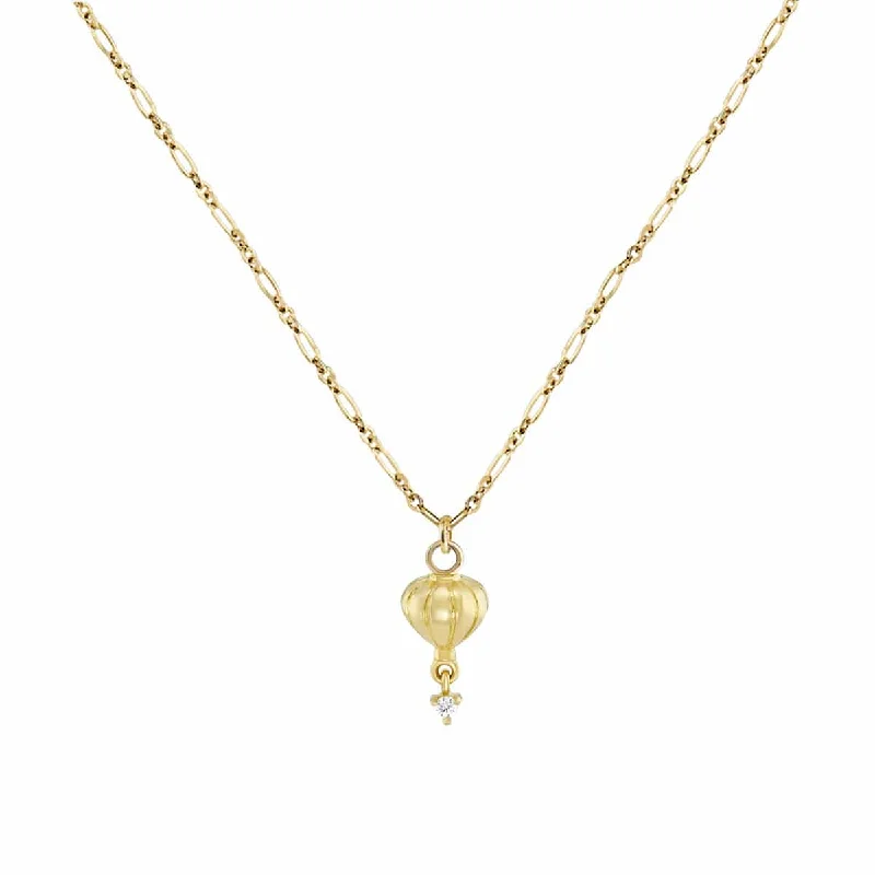 9k Yellow Gold Roma Necklace with Lucky Lantern Droplet 4