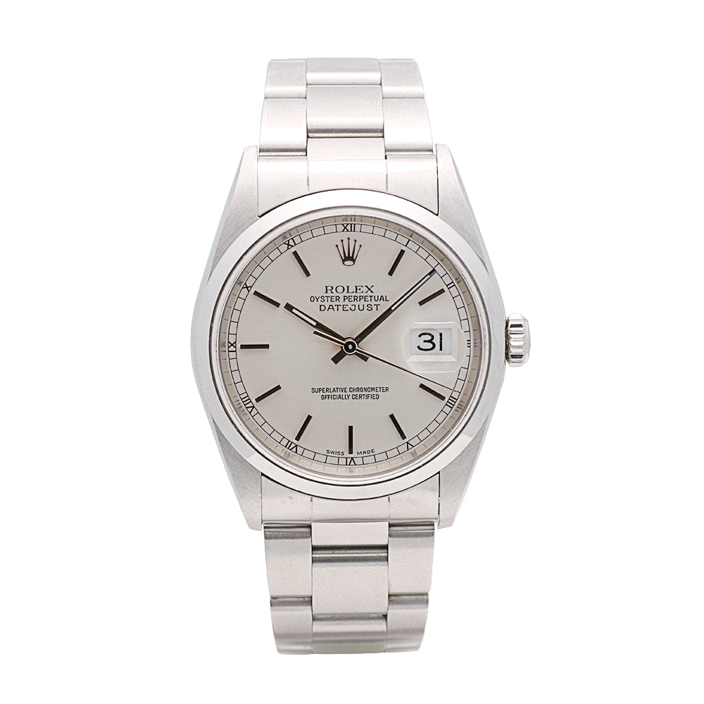 Rolex Datejust 36 Stainless Steel Silver Dial Oyster Bracelet Automatic (Preowned)