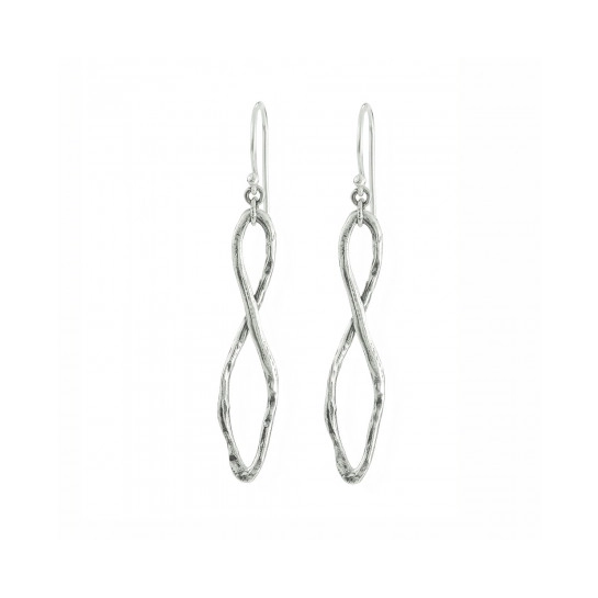 Waxing Poetic Gestural Drop Earrings - Sterling Silver